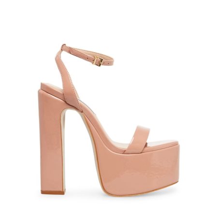 Pink Steve Madden Darla Patent Women's Heels Sandals | PH 6421VIK